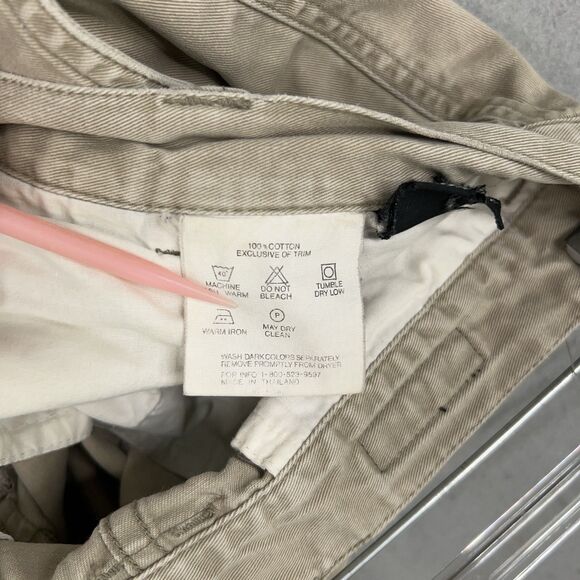 Patagonia Shorts Womens 14 Khaki Beige High Rise Pleated Chino Classic Hike Gorp - Picture 4 of 11